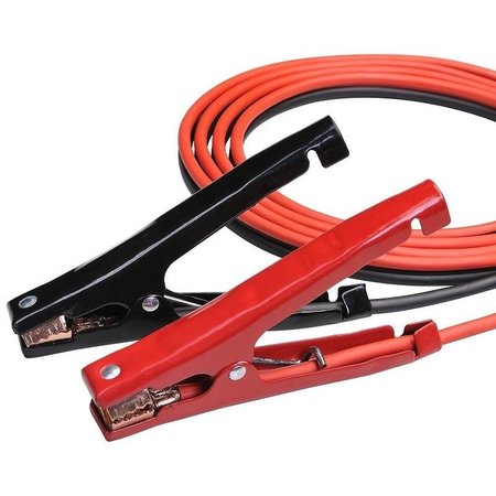 PROSOURCE 0 Booster Cable, 8 AWG Wire, 4Conductor, Clamp, Clamp, Stranded, RedBlack Sheath 81214
